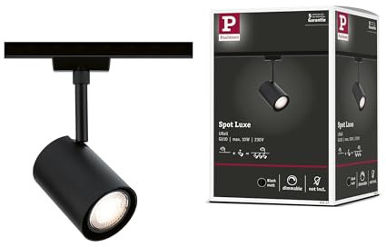 Paulmann 95633 Luxe URail Rail spot GU10 max. 10W dimmable 230V Black Rail System