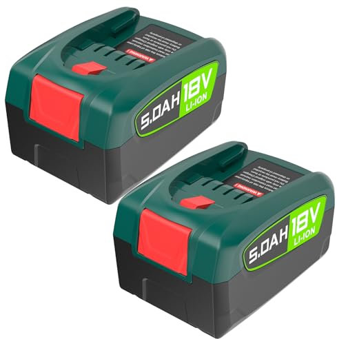 2 Stück 5.0Ah/5000mAh Battery Ersatzakku für 18V Bosch Akku PBA PSB PSR,Ersatzakku für Werkzeugen Haus und Garden System,für Gardena Gloria 18V Akku
