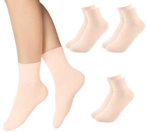 Maxmoc Calze da Ballo per Ragazze, 3 Paia di Calze da Ballo Senza Cuciture, Morbide e Traspiranti per Balletto, Jazz, Yoga, Ginnastica (6 UK Bambino-3.5 UK)