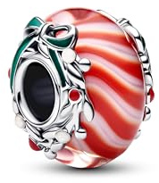 PANDORA Moments Bâton de Sucre en Verre de Murano Charm en Argent Sterling avec Verre de Murano, Compatible Moments, 794252C01