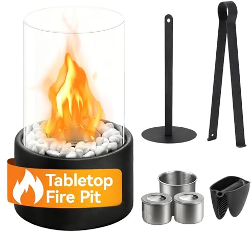 Djowyh La chimenea interior para mesas, chimenea decorativa | La chimenea de mesa | Para el escritorio, la mesilla de noche, el balcón, el salón, el dormitorio, en casa y en la fiesta