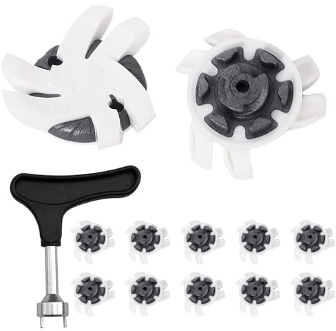 Clavos para Zapatos de Golf - Tacos de Acero, reemplazo de Calzado Antideslizante | 12 Piezas de Picos de Golf de rápido con Llave portátil Que garantizan la Estabilidad de la tracción para zapat