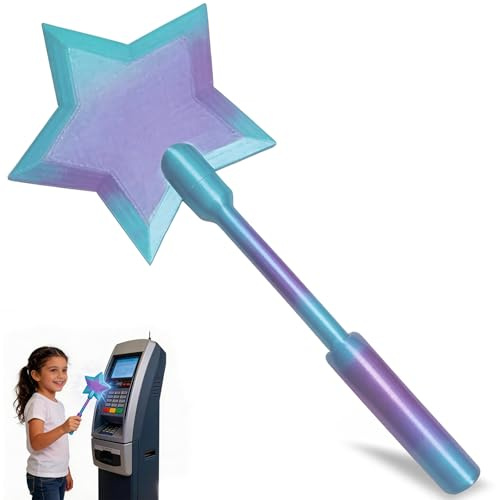 Magic Wand Card Holder, 3D Printed Credit Card Wand, Fairy Wand Taps to Pays Wands, Contactless Payment Card Holder, Star Wand for Kids Teens Adults Cosplay Magicians Performers