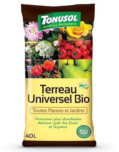 Tonusol Terreau Biologique Fertilisé Toutes Plantes - Tonusol 40 Litres TON-TERBIO40