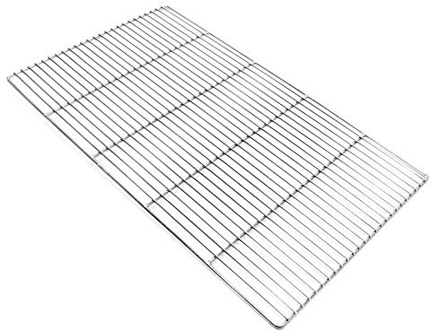 Edelstahl Grillrost eckig 67 x 40 cm rostfrei für Holzkohlegrill, Gasgrill und andere