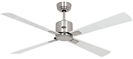 Unbekannt Eco Neo III 132 BN - Ventilador de Techo, Color Blanco y Gris