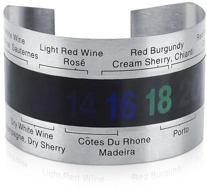 Wine Thermometer, Bottle Thermometer Beer Temperature Bracelet Sensor for Beer and Wine Thermometers