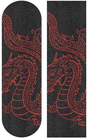 Roi Dragon Rouge Foncé Grip de Skateboard Bande Grip Antidérapante,Auto-adhésif Griptape de Longboard,sans Bulles,Peut êTre Coupé(84 * 23cm 1pcs)