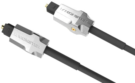MONSTER - Câble Audio Numérique Fibre Optique - Idéal Home Cinema - Son Surround Multicanal - Gaine de Protection Duraflex - Connecteurs Métalliques - Garanti à Vie - 1,5 m