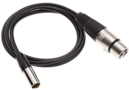 The Lord of the Tools Cable Adaptador XLR Mini Macho A Hembra de 3 Pines Color Negro OFC 1 M para BMPCC4K Video Assist 4K Blackmagic Pocket Cinema Camera 4K Sharp 8K CAM