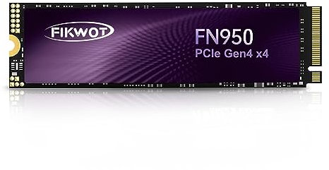 Fikwot FN950 M.2 SSD 1TB NVMe SSD PCIe Gen4 x4 Up to 5000MB/s 3D NAND TLC Internal Solid State Drive with Graphite Heatsink, HMB & SLC Cache, Compatible with PS5 Laptops and Desktops