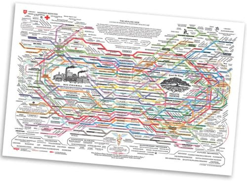 1 piece Healing Web Poster As Pictured. 40 x 60 cm, Canvas Wall Art, Horizontal Poster Print, Mental Health Poster, Chart.