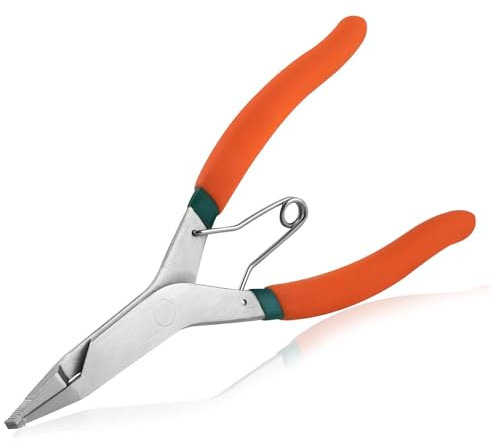 SPEEDWOX Sicherungsringzange mit abgewinkelter Spitze und Loch, Spezialzange für Sprengringe, Sicherungsringe, C-Clips, zum Ein- und Ausbau von Schaltverriegelungsringen, 23 cm