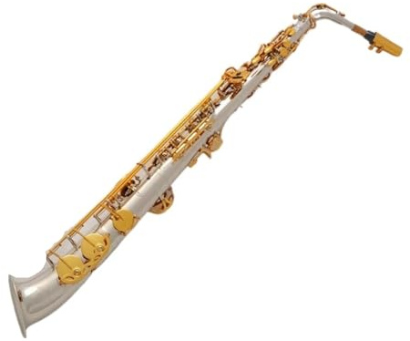 Professionell Saxofon Professionell Altsaxofon Rak Silverfärgad Eb tangent