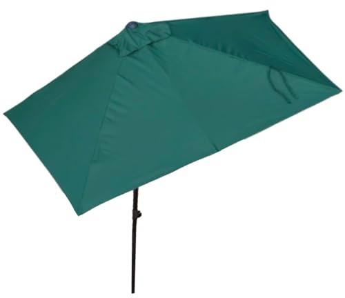 Ombrellone Da Parete, 8 Piedi X 4 Piedi, Ombrellone Da Balcone, Ombrellone Da Patio Rettangolare, Altezza Regolabile, Ombrellone Da Mercato, Ombrellone Rettangolare, Protezione UV, Impermeabile(Green,