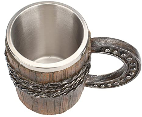 LOVIVER Boccale di a Botte, Bicchieri a Forma di Secchio con Manico per Ristorante