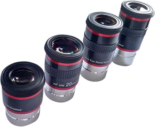 ISCBAFYX Télescope monoculaire Haute Puissance oculaire Ultra Grand Angle de 1,25 Pouces, kit d'oculaire de soulagement oculaire Ultra Large en métal en Alliage d'aluminium de 68 degrés 6 + 9