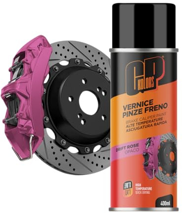 GP KOLORS Vernice Spray per Pinze Freno, Rosa, 400ml, Resistente Alte Temperature Fino a 390°C, Smalto Professionale per Tuning Auto e Moto (Drift Rose, Finitura Opaca)