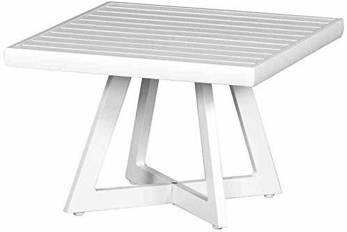 Siena Garden Loungetisch Alexis, Aluminium, Zwei versch. Farben, ca. 50x50 cm weiß