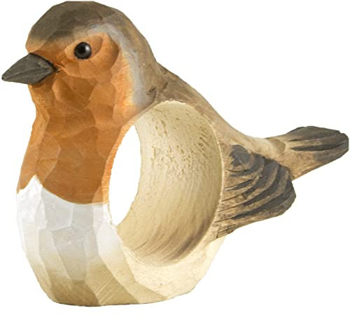 Rond de serviette avec rouge-gorge