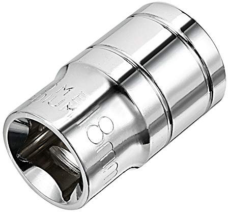 BE-TOOL 12-Point Socket 1PCS 1/2Sq Drive Sockets Metric Deep Socket for Tightening and Loosening Fasteners (17mm)