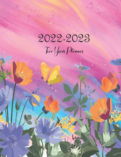 2022-2023 Two Year Planner: 2022-2023 Monthly Weekly Daily Calendar Planner - Gaillardia Daisy Flowers Cover| 2-Years Calendar| 24 Months| logbook| ... Academic and Agenda Schedule Time Management
