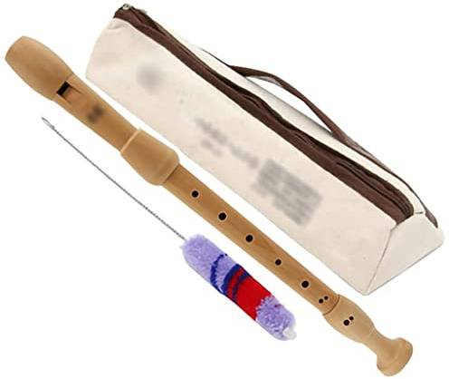 Flûte À Bec Alto, Flûte À Bec Détachable en Érable Alto, Flûte F 8 Trous Baroque Adulte, avec Sac De Rangement Et Bâton De Nettoyage(Color: Natural, Size: Baroque F)