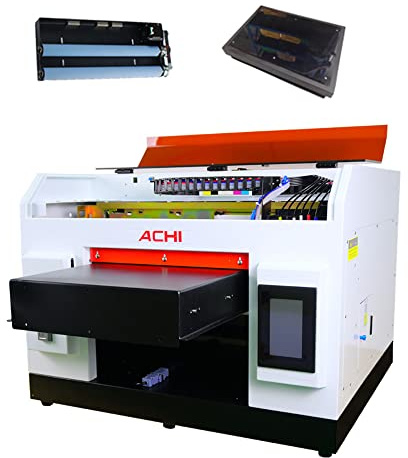 Ovsuqu A3 UV Printer R1390 UV Printer Flatbed with Rotary axis T-Shirt fixrture for Wood, Fabrics,Leather, Bottle,Metal,Golf, Phone case and More Printing [Without Ink]