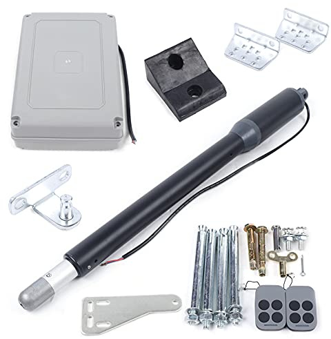 HinLIaDa Electric Automatic Gate Opener Kit, for Swing Gate Up to 660lb Per Arm Electric Gate Opener Heavy Duty Dual Swing Gate Opener Automatic Gate Motor with Remote Complete Kit (Single)
