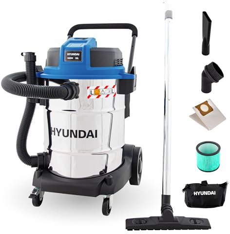 Hyundai Nass- / Trockensauger VCWD1650E, 1600 W, 50l, Edelstahltank, Gebläsefunktion (Staubsauger, Waschsauger, Industriestaubsauger)