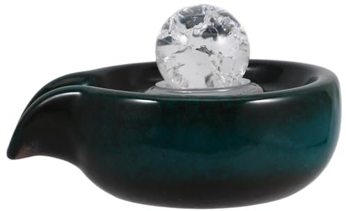 Alipis Ceramic Waterfall Fountain Accessory Peacock Green Crystal Ball Yard Water Fountain Supply for Garden and Courtyard Outdoor Water Features Part for Landscape Decor