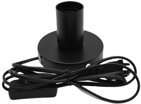 lampada da tavolo vintage E27, attacco E27, con cavo 1,8 m, interruttore cavo, max. 100 Watt, colore nero, esclusa lampadina