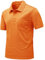 Rdruko Poloshirt Herren Kurzarm mit Brusttasche Polohemd T-Shirts Sommer Golf Polo Shirt Slim Fit für Männer-Orange XXL
