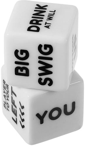 JOINPAYA 2pezzi Dadi Da Bere Per Feste Gioco Di Intrattenimento Per Adulti Accessori Per Bar e Ritrovi Divertenti e Leggeri Perfetti Per Serate Compagnia