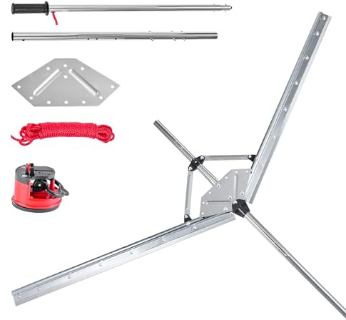 VEVOR Coupe Herbe Aquatique, Largeur Max 157 cm, Coupe Mauvaises Herbes Lac, Outil à Couper Plantes Aquatiques d'Étang, Lames en Acier Tranchantes, Corde 9 m, pour Quenouilles, Phragmites, Nénuphars