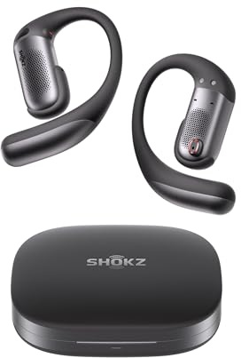 SHOKZ OpenFit Pro Open-Ear True Wireless Earbuds with Open-Ear Noise Reduction, Optimised for Dolby Atmos, Deep Bass, 50H Playtime, AI-Powered Clear Calls for Work, Sport, Bluetooth 6.1, IP55, Black