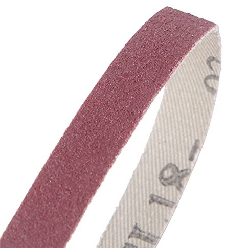 Correa de Banda Abrasiva de Óxido de Aluminio Grano 100, 533x9mm para Quitar Pintura, Eliminar Óxido y Pulir Superficies - 10 Uds