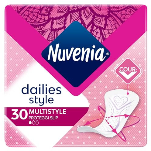 Nuvenia - Proteggi Slip Multistyle Ripiegati Freschezza Quotidiana - Massima Protezione e Bordi Flessibili - Confezione da 30 Salva Slip