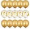 KroY PecoeD Ballons Dorés Anniversaire Confettis Ballon,15 Pièces 12 Pouces Métallique Ballons en Latex Ballon Helium Decoration pour Anniversaire Mariage Festival Fête Célébrations