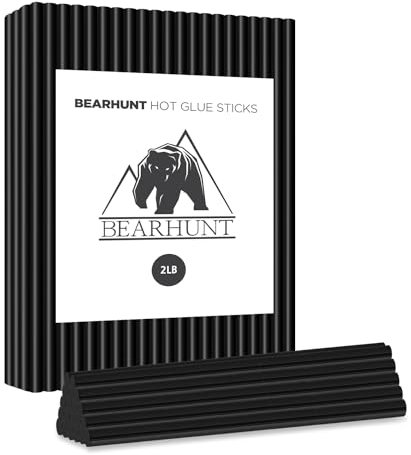 BEARHUNT Strong Hot Melt Glue Gun Sticks bulk (0.43 X 9.84_2lb - Black)
