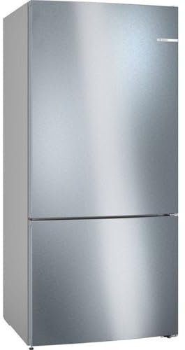 Bosch Frigorífico combinado, Serie 4, Libre instalación, 186 x 86 cm, NoFrost, VitaFresh, Acero Cepillado Antihuellas, KGN86VIEA