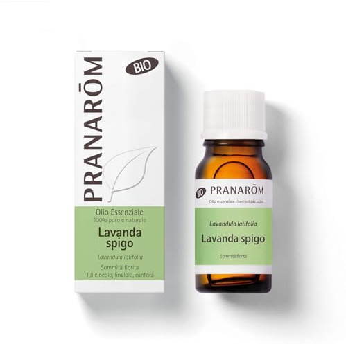 PRANARÔM - Olio Essenziale di Lavanda Spica BIO -100% Puro e Naturale - HECT Chemotipizzato - Sollievo da Punture di Zanzare e Insetti - Proprietà Lenitive e Antinfiammatorie - 10 ml