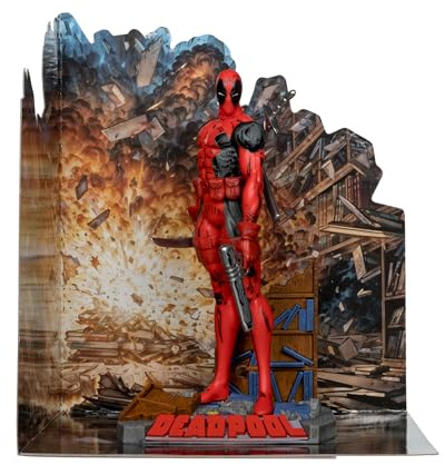 McFarlane Toys - Marvel Deadpool 1:10th Scale Posed Figure with Scene (The New Mutants #98)