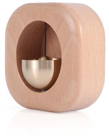 Gosknor Cloche de Commerçant pour Ouverture de Porte, Carillon Magnétique Carré en Bois Décoration pour Porte d'Entrée Jardin Maison Cadeau Pendaison Crémaillère Unique