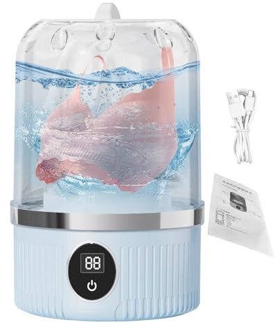 Lavadora Pequeña | Electrodoméstico Compacto Para Lavandería | 3 Programas De Lavado, Limpieza Rápida Y Dispositivo Recargable Para Autocaravanas, Residencias Y Apartamentos Pequeños