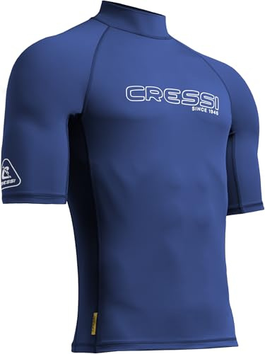 CRESSI Sentinel Man Camiseta de Manga Corta Protección Solar UPF 50+, Sechado Rápido, Natación Surf Buceo Pesca Playa Piscina y Deportes Acuáticos Hombre (Pack de 1)
