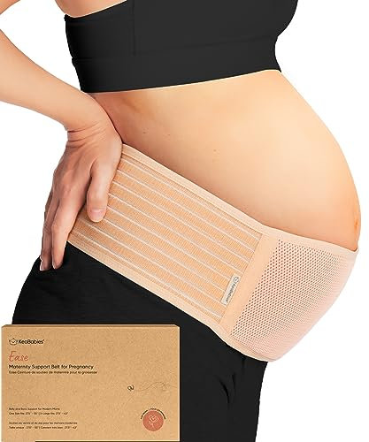 KeaBabies Bauchgurt Schwangerschaft - Weicher und atmungsaktiver schwangerschaftsgürtel - Bauchband Schwangerschaft Stützend - Stützgurt Schwangerschaft (Classic Ivory, M/L)