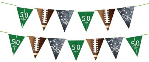 LIOOBO 1 STÜCK American Football Thema Wimpel Dekorative Banner Football Bunting Flagge Kreative Sport Girlande Birthday Party Supplies Gefälligkeiten (Dreieck) Sportzubehör