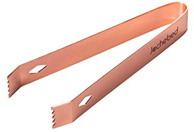 Stainless Steel Ice Bucket Tongs - Mini Serving Tongs Metal Appetizers Tongs for Serving Ice Sugar Whiskey Rock Dessert (Light Rose Gold)