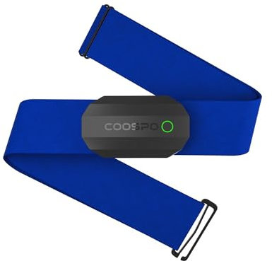 COOSPO H808S Fascia Cardio Cardiofrequenzimetro Fascia Toracica Bluetooth/ANT+, Sensore di Frequenza Cardiaca Impermeabile IP67 Compatibile con CoospoRide/wahoo fitness/strava/Pulsoid